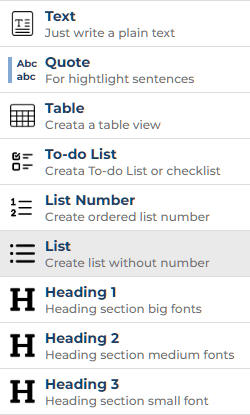 List mode task
